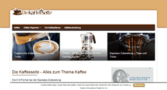 Desktop Screenshot of die-kaffeeseite.de